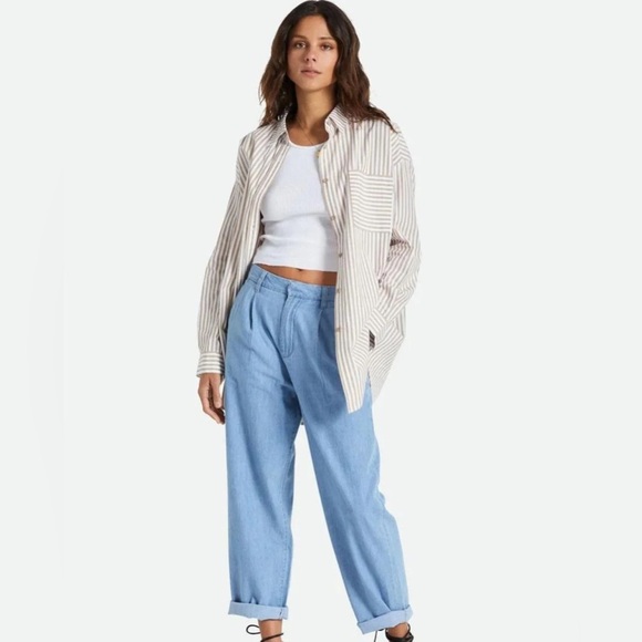 Brixton Victory Trouser Pant In Faded Indigo - Picture 4 of 4